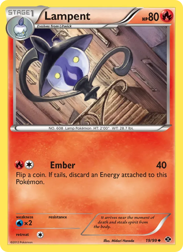 Lampent — Next Destinies #19 (Pokémon TCG card)