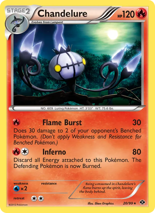 Chandelure — Next Destinies #20 (Pokémon TCG card)