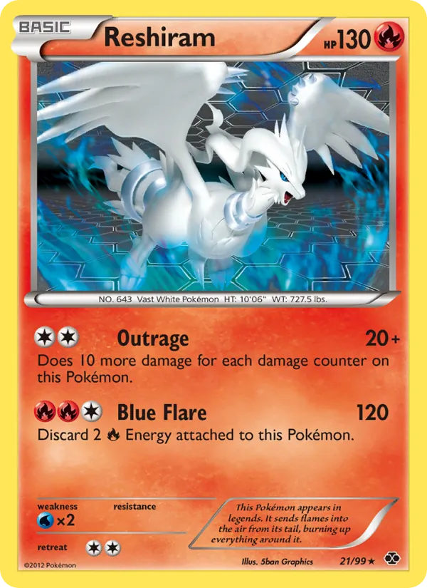 Reshiram — Next Destinies #21 (Pokémon TCG card)
