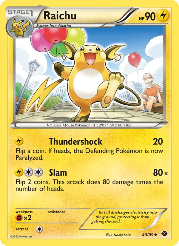 Raichu — Next Destinies #40 (Pokémon TCG card)