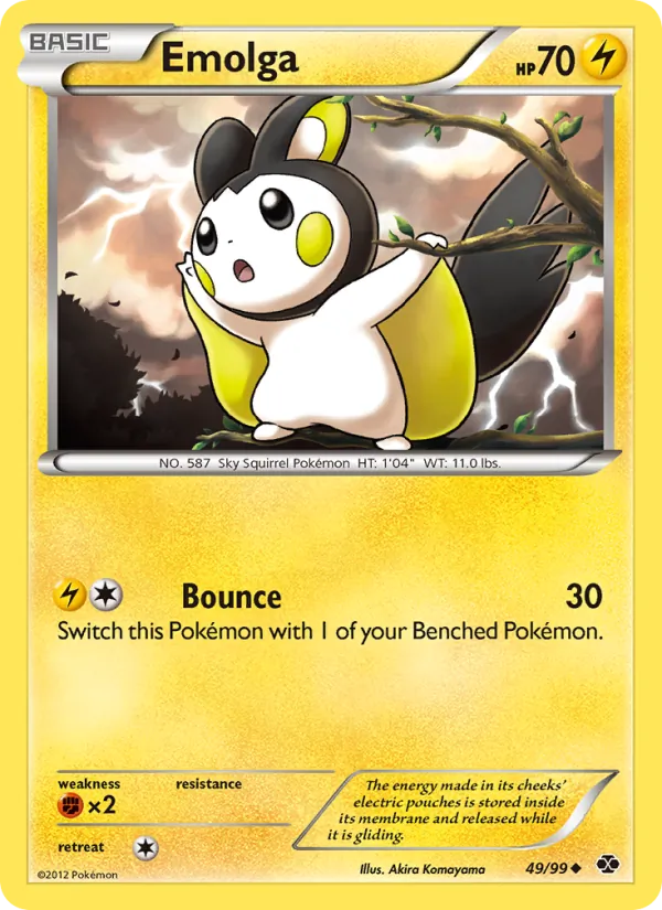 Emolga — Next Destinies #49 (Pokémon TCG card)