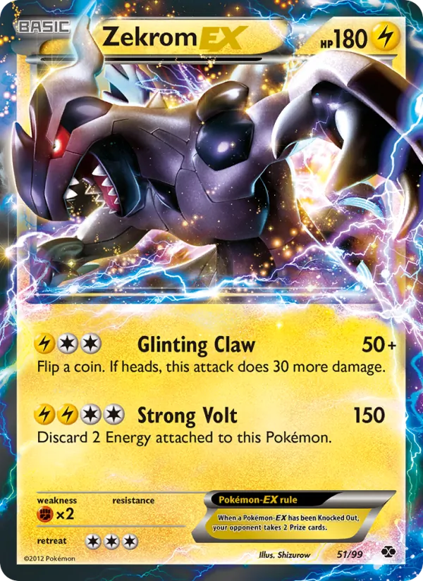 Zekrom-EX — Next Destinies #51 (Pokémon TCG card)
