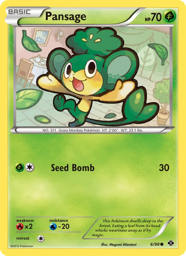 Pansage — Next Destinies #6 (Pokémon TCG card)