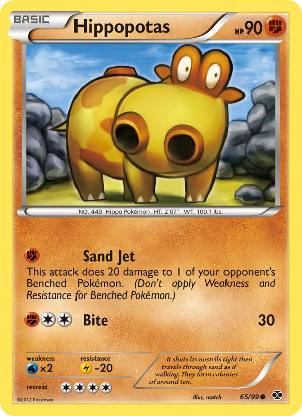 Hippopotas — Next Destinies #65 (Pokémon TCG card)