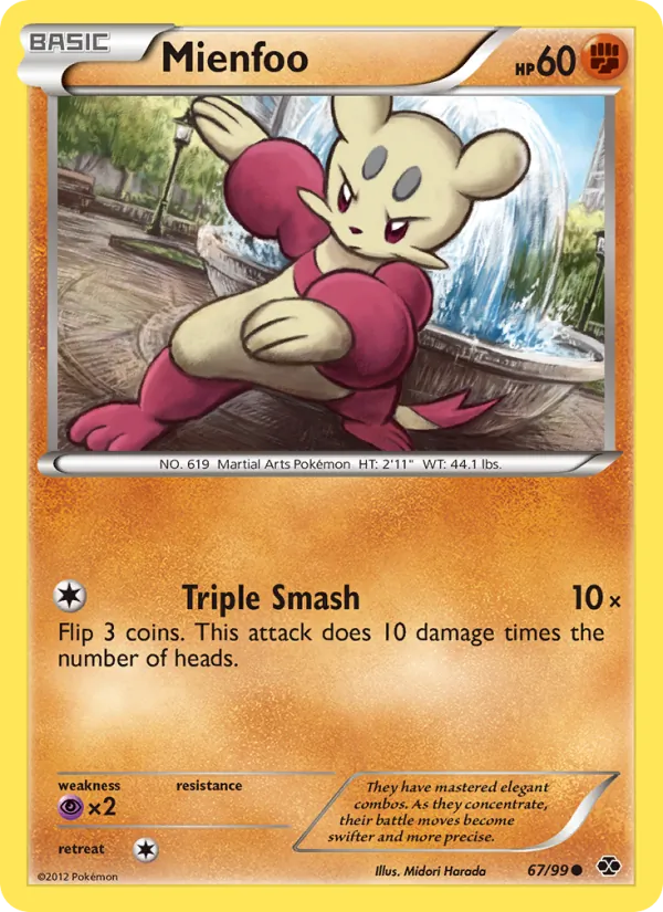 Mienfoo — Next Destinies #67 (Pokémon TCG card)