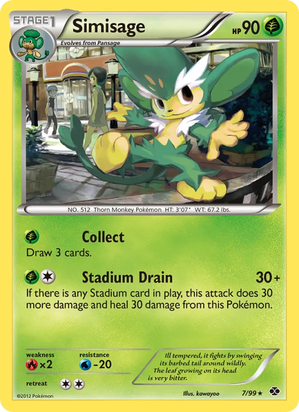 Simisage — Next Destinies #7 (Pokémon TCG card)