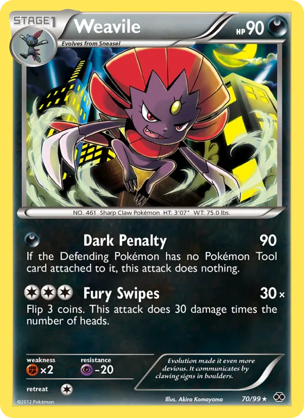 Weavile — Next Destinies #70 (Pokémon TCG card)