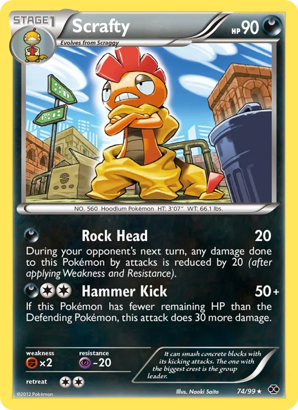 Scrafty — Next Destinies #74 (Pokémon TCG card)