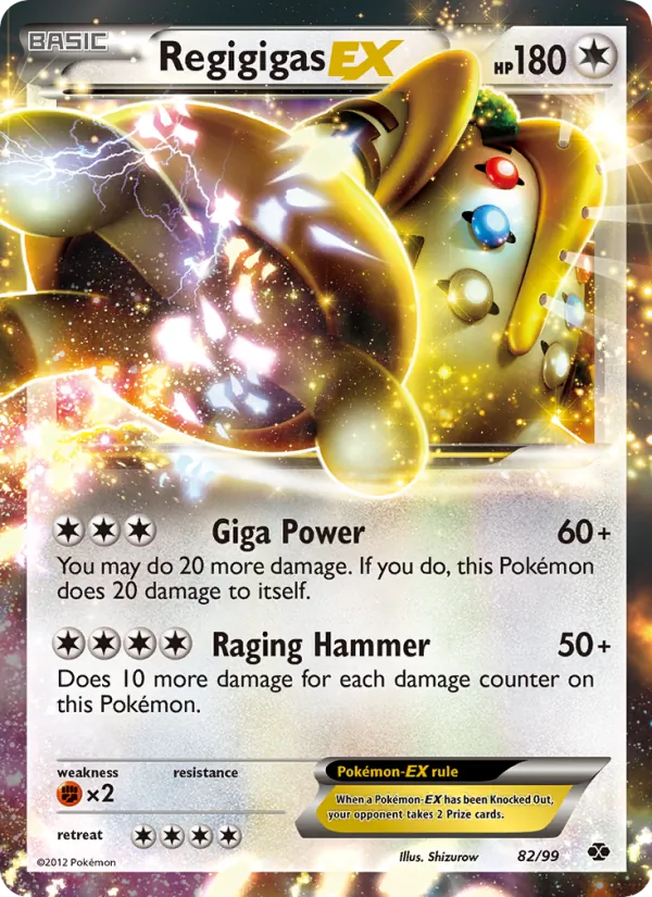 Regigigas-EX — Next Destinies #82 (Pokémon TCG card)