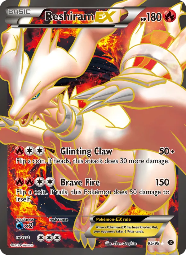 Reshiram-EX — Next Destinies #95 (Pokémon TCG card)