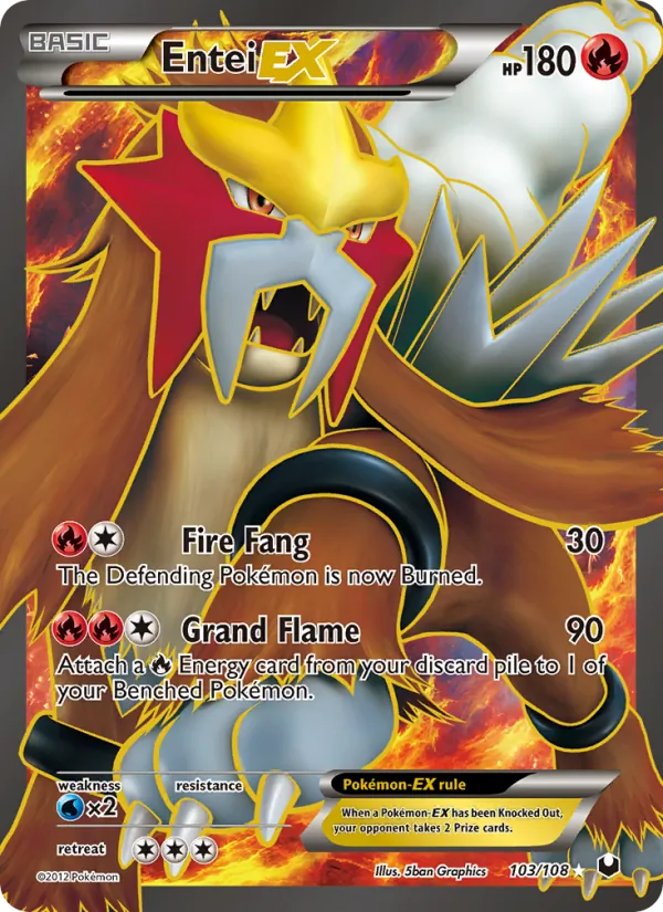 Entei-EX — Dark Explorers #103 (Pokémon TCG card)