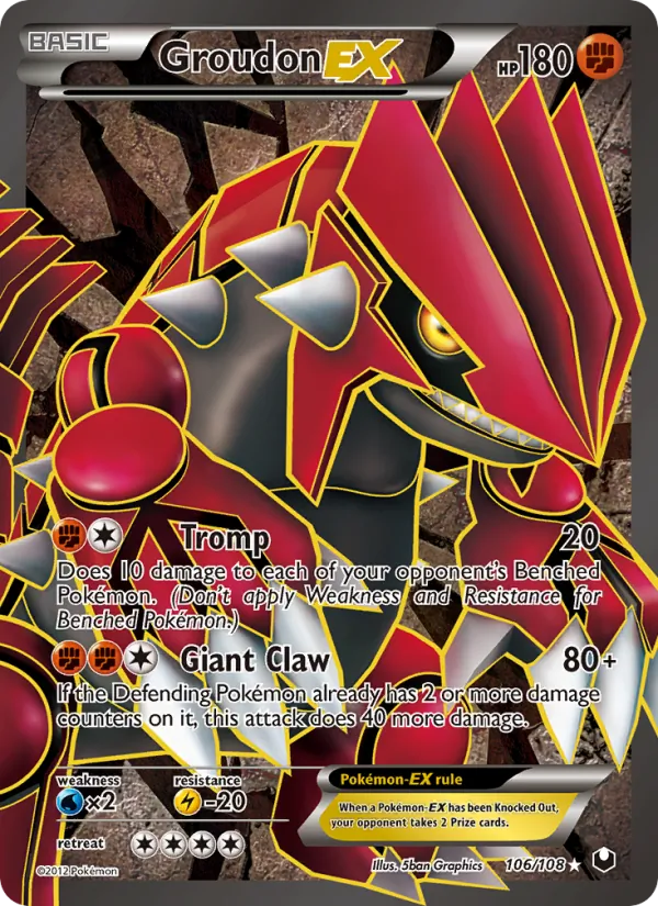 Groudon-EX — Dark Explorers #106 (Pokémon TCG card)