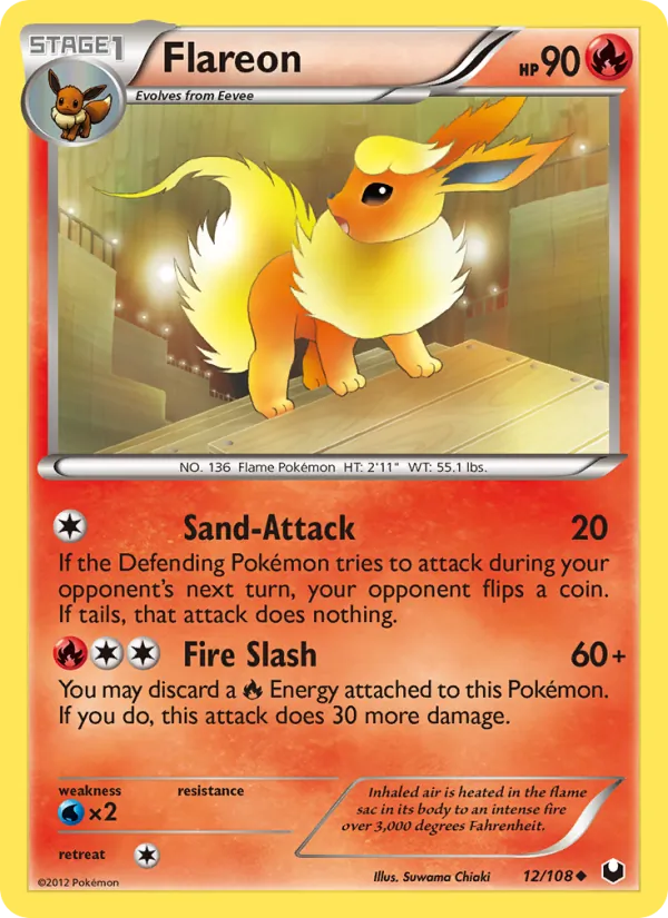 Flareon — Dark Explorers #12 (Pokémon TCG card)