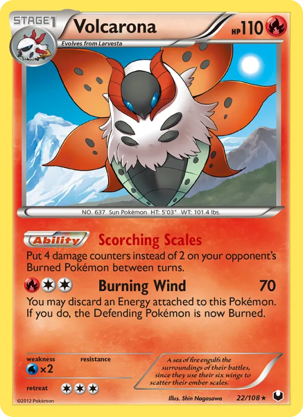 Volcarona — Dark Explorers #22 (Pokémon TCG card)