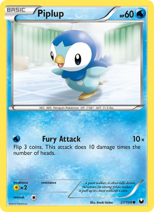 Piplup — Dark Explorers #27 (Pokémon TCG card)
