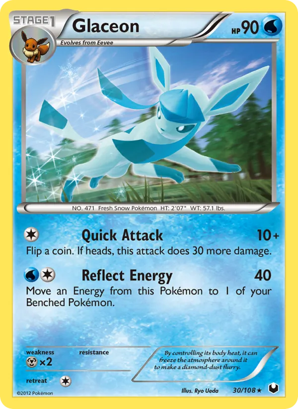 Glaceon — Dark Explorers #30 (Pokémon TCG card)