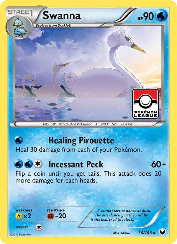 Swanna — Dark Explorers #36 (Pokémon TCG card)