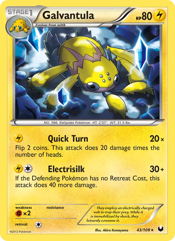 Galvantula — Dark Explorers #43 (Pokémon TCG card)
