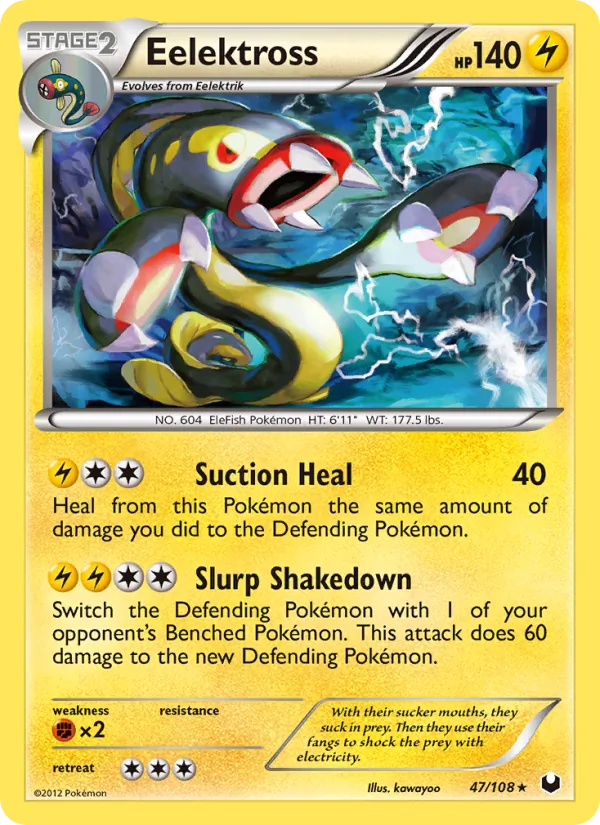 Eelektross — Dark Explorers #47 (Pokémon TCG card)