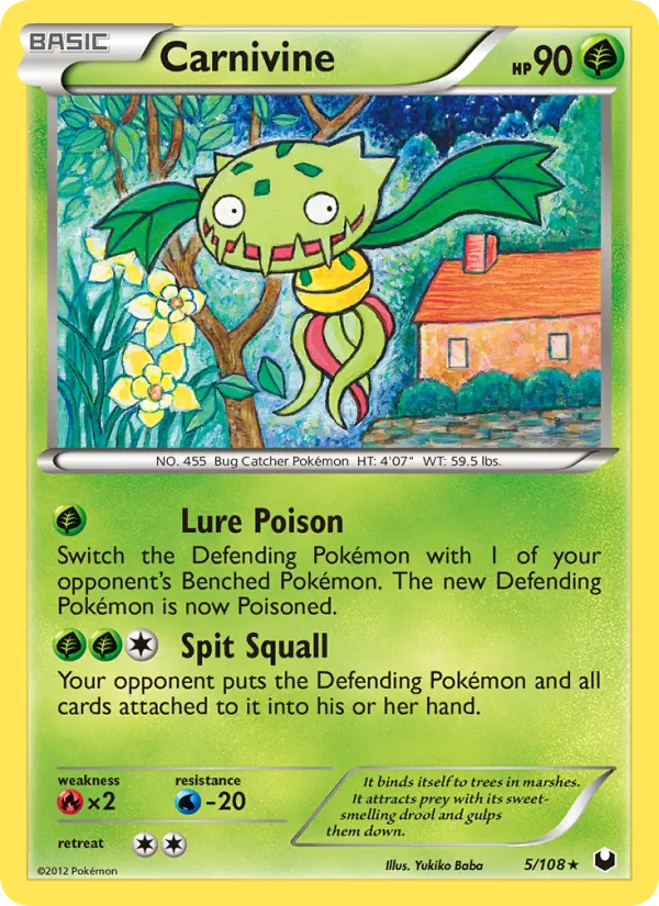 Carnivine — Dark Explorers #5 (Pokémon TCG card)