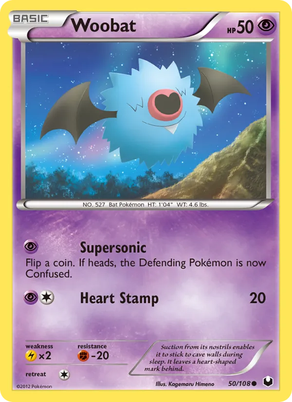 Woobat — Dark Explorers #50 (Pokémon TCG card)