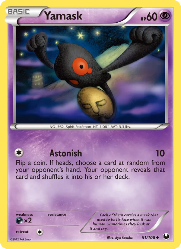Yamask — Dark Explorers #51 (Pokémon TCG card)