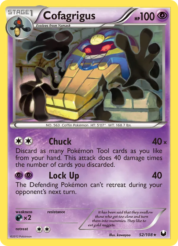 Cofagrigus — Dark Explorers #52 (Pokémon TCG card)