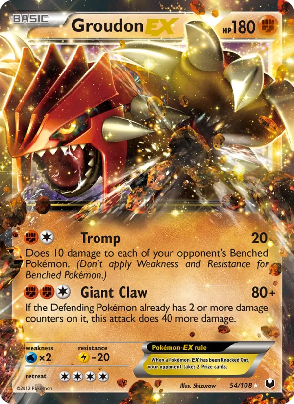 Groudon-EX — Dark Explorers #54 (Pokémon TCG card)