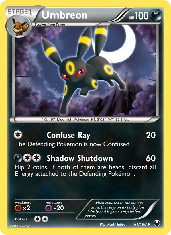 Umbreon — Dark Explorers #61 (Pokémon TCG card)