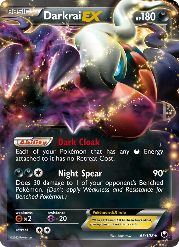 Darkrai-EX — Dark Explorers #63 (Pokémon TCG card)