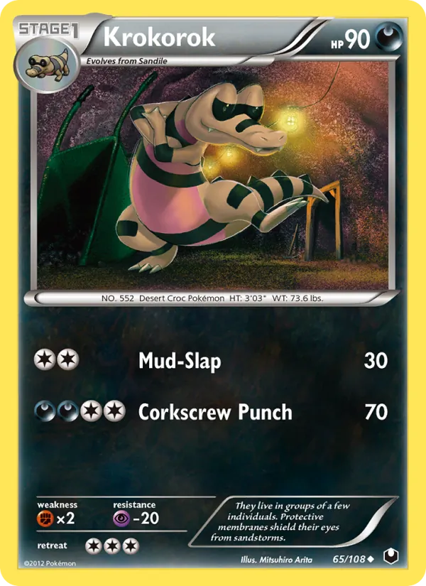 Krokorok — Dark Explorers #65 (Pokémon TCG card)
