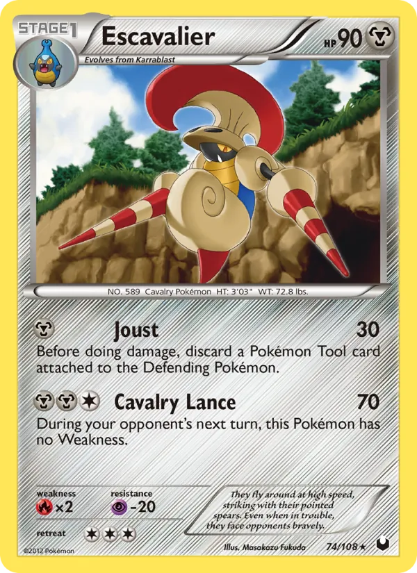 Escavalier — Dark Explorers #74 (Pokémon TCG card)