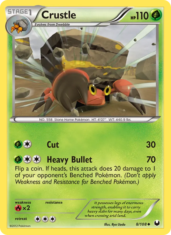 Crustle — Dark Explorers #8 (Pokémon TCG card)