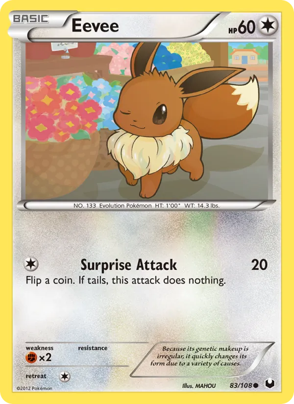 Eevee — Dark Explorers #83 (Pokémon TCG card)
