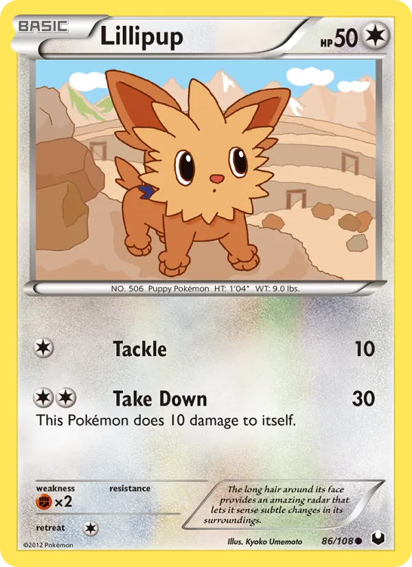 Lillipup — Dark Explorers #86 (Pokémon TCG card)