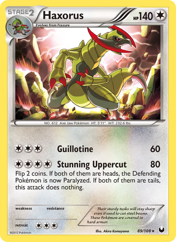 Haxorus — Dark Explorers #89 (Pokémon TCG card)