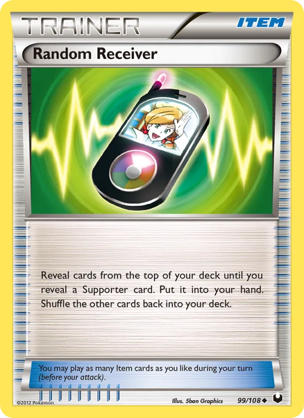 Random Receiver — Dark Explorers #99 (Pokémon TCG card)