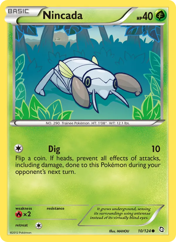 Nincada — Dragons Exalted #10 (Pokémon TCG card)