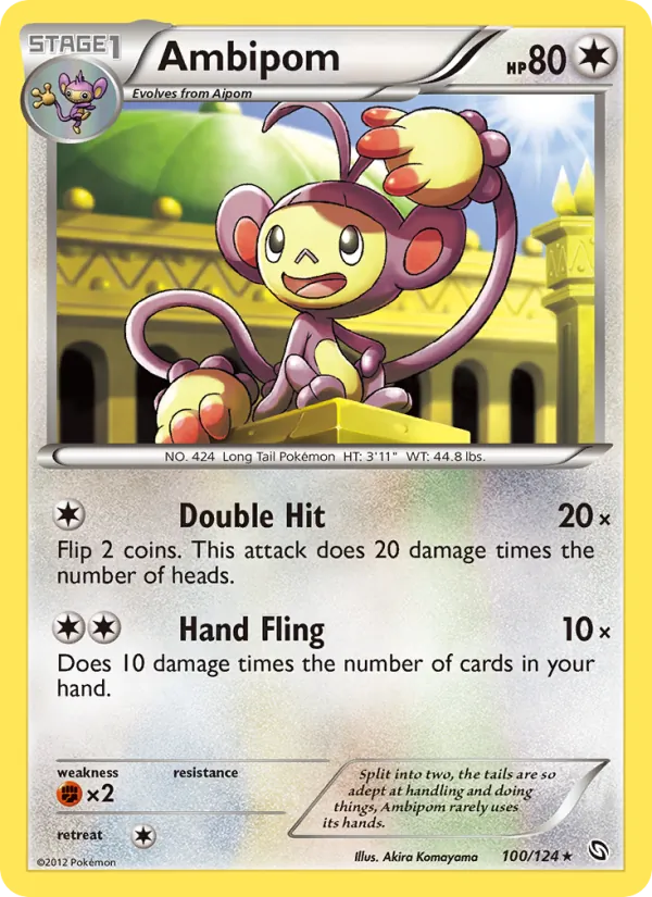 Ambipom — Dragons Exalted #100 (Pokémon TCG card)