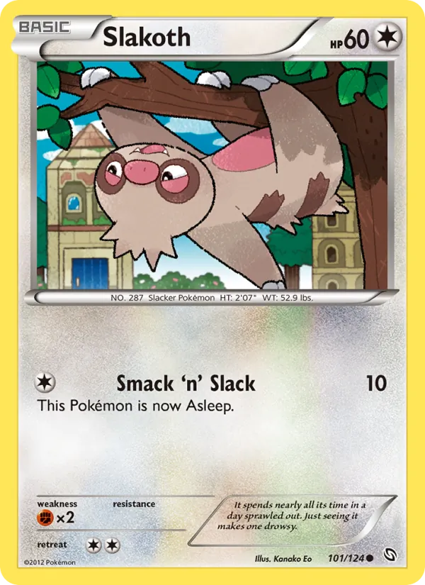 Slakoth — Dragons Exalted #101 (Pokémon TCG card)