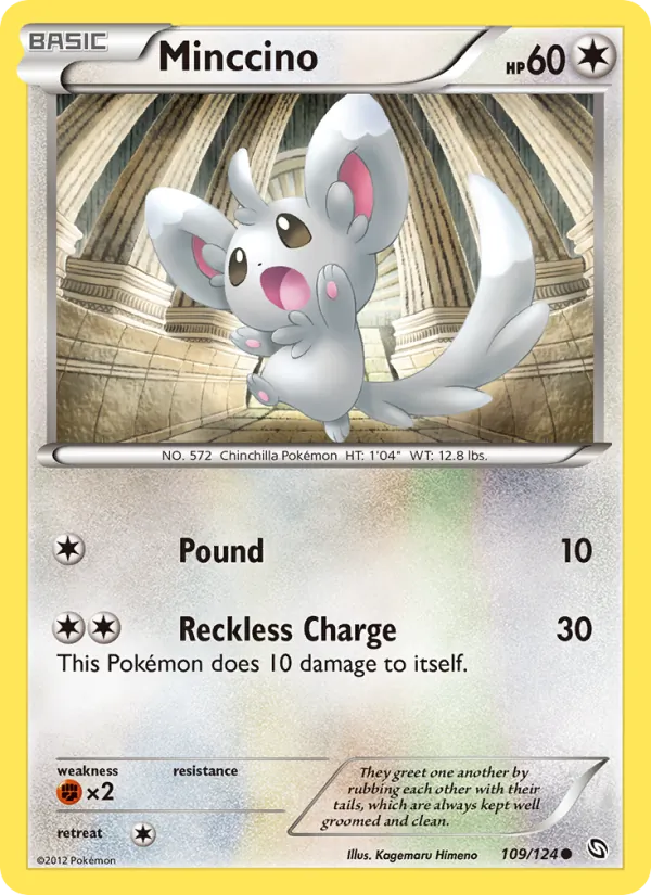Minccino — Dragons Exalted #109 (Pokémon TCG card)