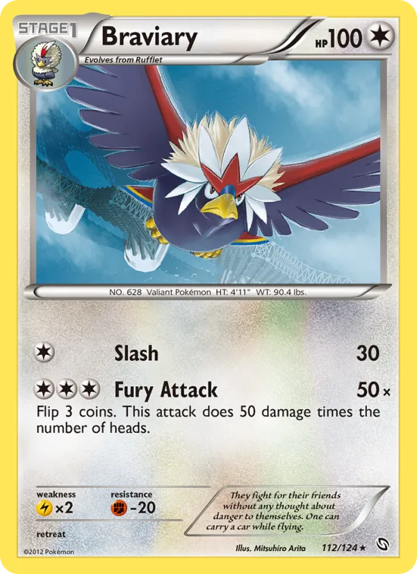 Braviary — Dragons Exalted #112 (Pokémon TCG card)