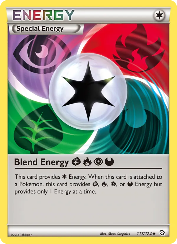 Blend Energy Grass Fire Psychic Darkness — Dragons Exalted #117 (Pokémon TCG card)