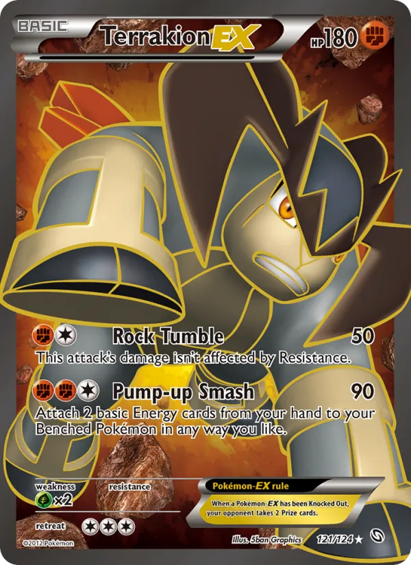 Terrakion-EX — Dragons Exalted #121 (Pokémon TCG card)