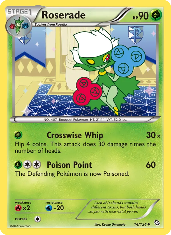 Roserade — Dragons Exalted #14 (Pokémon TCG card)