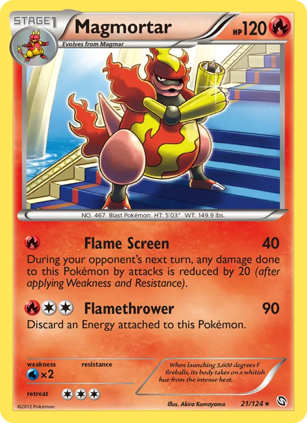 Magmortar — Dragons Exalted #21 (Pokémon TCG card)