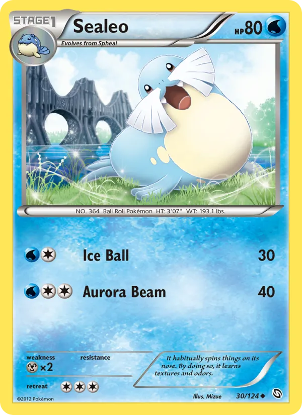 Sealeo — Dragons Exalted #30 (Pokémon TCG card)