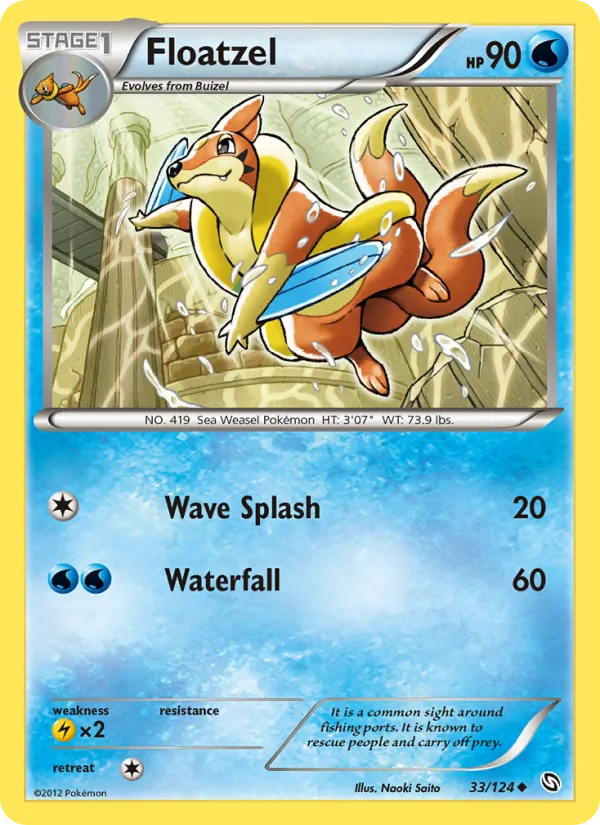 Floatzel — Dragons Exalted #33 (Pokémon TCG card)