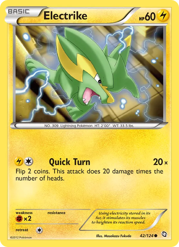 Electrike — Dragons Exalted #42 (Pokémon TCG card)