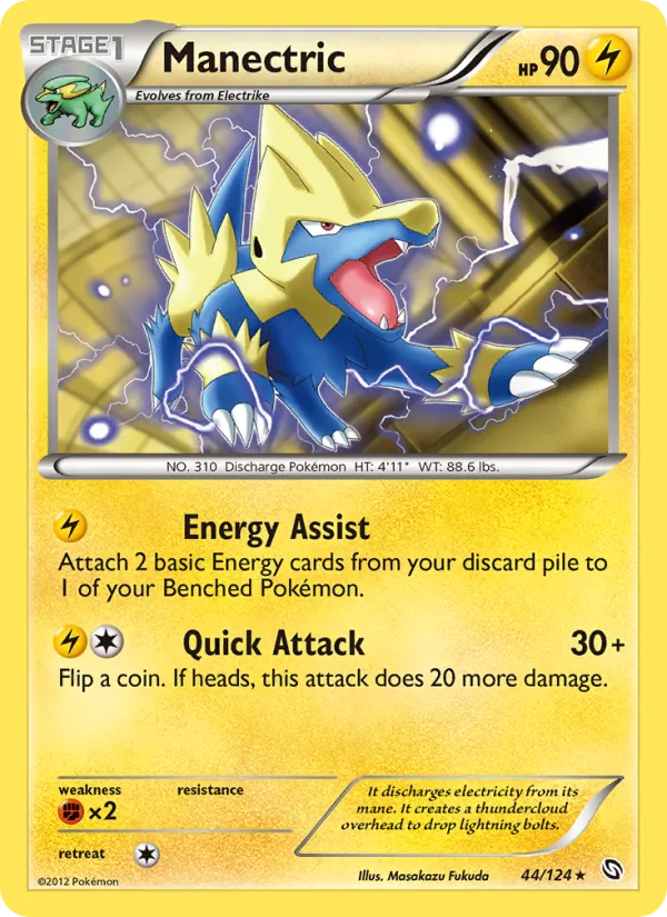 Manectric — Dragons Exalted #44 (Pokémon TCG card)